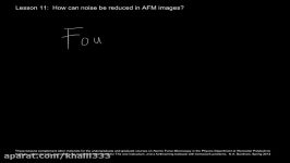 AFM Lesson 11  Fourier filtering for image processing