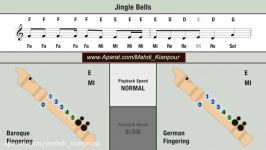 جینگل بلز Jingle Bells آموزش فلوت ریکوردر