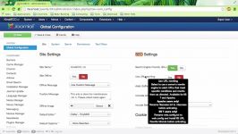 ۶ تنظیمات کلی در جوملا Joomla