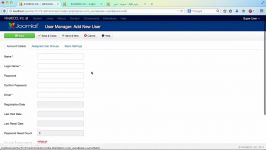 ۷۳ درست کردن کاربر جدید در جوملا Joomla