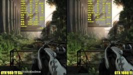 Crysis 3 GTX 1080 TI Vs GTX 980 TI SLI 8700K Frame Rate Comparison