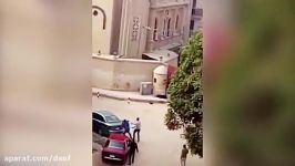 لحظه هجوم انتحاری داعش کمربند انفجاری به کلیسای مصری