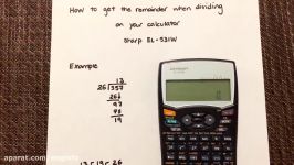 How to get the remainder using your Sharp EL 531W calculator