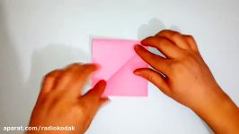 اوریگامی ساخت طوطی کاغذهای رنگی  Radiokodak.com