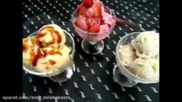 سه نوع بستنی میوه ای آشپزی اینجا تا آنجا عذرا three types of fruit ice cr