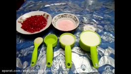 ژله کرم انار pomegranate jelly cream آشپزی اینجا تا آنجا عذرا