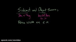 Subject and object pronouns