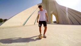 Ahmadreza Luca Martin under of Azadi Tower Iran 2017