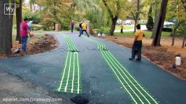 Electric Snow Melting system installed in an Asphalt Driveway