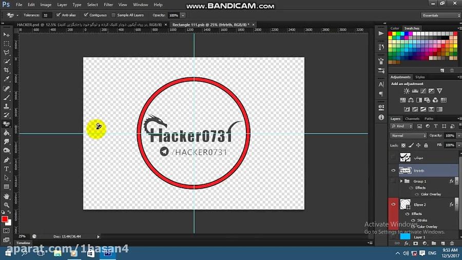 اموزش ساخت لوگو برای پرفایل hacker0731