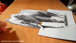 Drawing 3D Elephant  How to Draw 3D Elephant on Paper  Trick Art Drawing Elephant