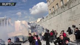 Greek police disperse anti austerity protesters ahead of new measures