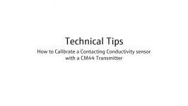 Calibrating a Contacting Conductivity Sensor with a CM44 Transmitter