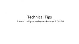 Prosonic S FMU90 relay configuration