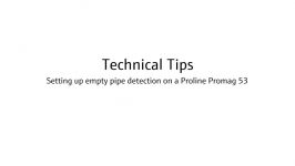 Setting up Empty Pipe Detection – Promag 53