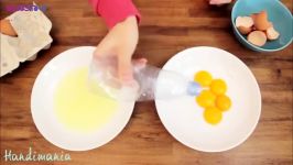 روش جالب سریع جدا کردن زرده سفیده تخم مرغ 8