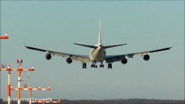 TNT Boeing 747 400 very hard Landing at Düsseldorf Close up HD