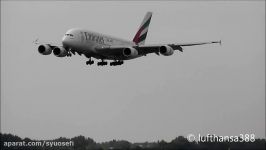 Emirates A380 Very Hard Landing at Munich Airport