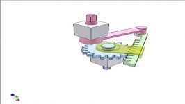 Gear rack crank drive 1