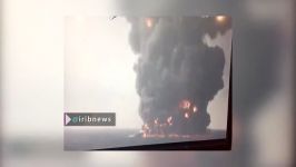 تصاویر هوایی لحظه هولناک فوران آتش نفتکش ایرانی سانچی