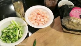 How To Make Shrimp Chow Mein  آموزش درست کردن غذای چینی نودل میگو