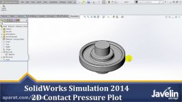 SolidWorks Simulation 2014 2D Contact Pressure Plot