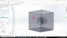 Solidworks fluid simulation of a ducted fan with rotating region