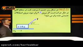 فیزیک کنکور موسسه حرف آخرتست دینامیک اصطکاک کامیار