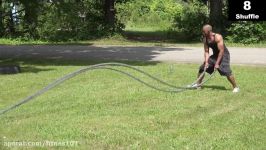 7 Minute Battle Rope Workout w Negan from The Walking Dead