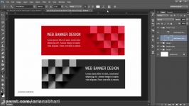 آموزش فوتوشاپ  فوتوشاپ  بنر وب سایت