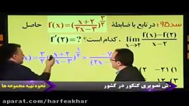 ریاضی کنکور موسسه حرف آخرحل تست کنکور مشتق منتظری