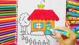 طراحی نقاشی یک خانه برای کودکان جعبه شانسی هشت هشت
