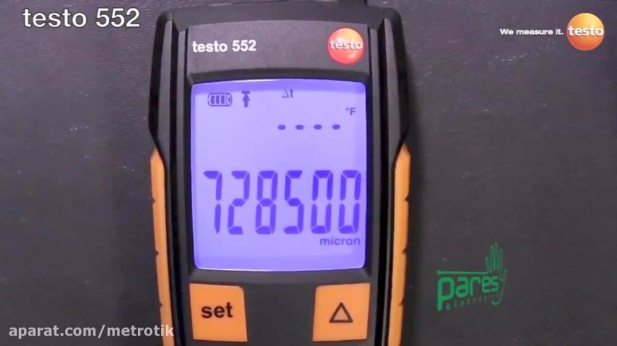 آموزش وکیوم متر خلا سنج دیجیتال تستو TESTO 552 متروتیک