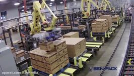 Robotic System Uses Three FANUC Palletizing Robots to Service Nine Production Lines  Sen Pack