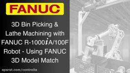 FANUC Robot Uses 3D Model Matching to 3D Bin Pick Automotive Crankshafts for Lathe Machining