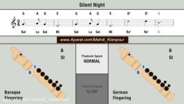 سکوت شب Silent Night آموزش فلوت ریکوردر