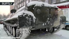 Meanwhile in Russia Man in armored vehicle crashes into store window before stealing wine