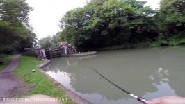 Lure fishing for Zander on a canal