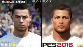 مقایسه فیس رونالدو 2005 تا 2016 در فیفا PES