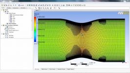 شبیه سازی جریان سیال در یک نازل همگرا واگرا در انسیس