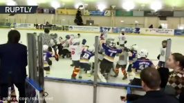 Battle on the Ice Mass fight breaks out between junior hockey teams in Russia