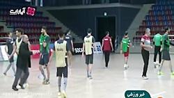 تمرین تیم ملی فوتسال پیش ازدیداردوستانه مقابل آذربایجان