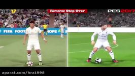 مقایسه تکنیک ها در fifa17 pes2017