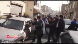 لحظه دستگیری باند سارقان مسلح  شلیک پلیس به سمت سارقان
