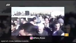 پیاده شدن روحانی خودروی ضدگلوله در مناطق زلزله زده