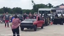 Robert Oberst carries 950 pound car