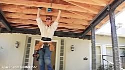 آموزش رابیتس کاری سقف کاذب استفاده منگنه میخکوب
