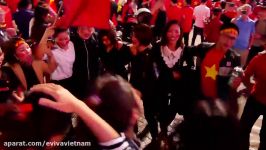 Vietnamese Celebrate after defeating Qatar in Semi Fina