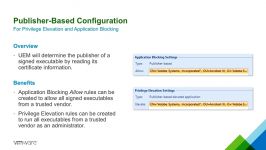 VMware User Environment Manager 9.2  Publisher Based Application Blocking 