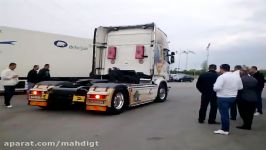 Crazy trucker drifting